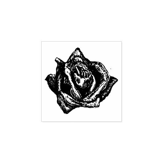 Rose Blossom Gummistempel (Prägung)