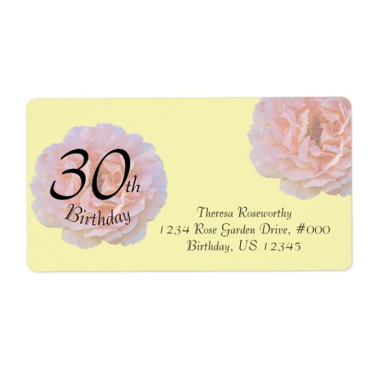 Rose Blossom / Rosa & Gelb / 30. Geburtstag (Vorne)