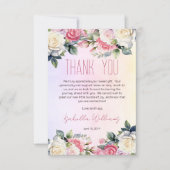 Rose blubomiert Blumenkinderdusche Dankeskarte (Vorderseite)