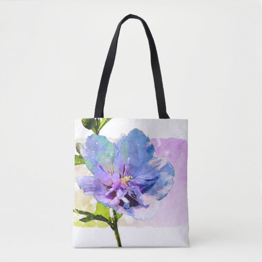 Rose Blue Chiffon und Pink Peony Tasche (Vorderseite)
