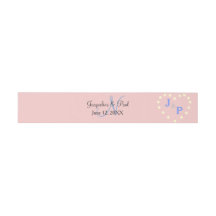 Rose Blue Cream Polka Dots Monogramm Herz