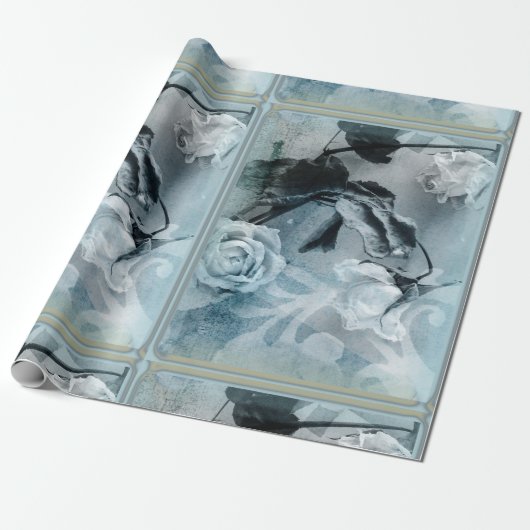 Rose Blue Dreamy Geschenkpapier (Ungerollt)