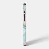 Rose Blue Gold Marble iPhone Hülle (Linke Seite)