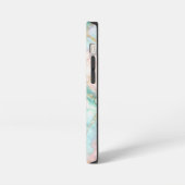 Rose Blue Gold Marble iPhone Hülle (Linke Seite)