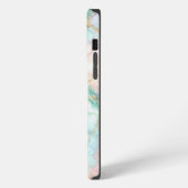 Rose Blue Gold Marble iPhone Hülle (Linke Seite)