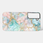 Rose Blue Gold Marble Samsung Galaxy Hülle (Rückseite (Horizontal))