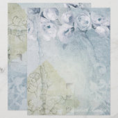 Rose Blue Grunge Briefbogen (Vorne/Hinten)