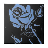"Rose Blue" Kitchen Garden Keramik Tile Fliese (Vorderseite)