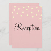 Rose Blue Monogram Empfang Einladung (Vorne/Hinten)