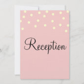 Rose Blue Monogram Empfang Einladung (Vorderseite)