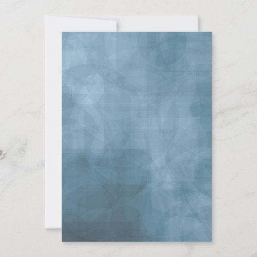 Rose Blue/Peach Wedding ID584 Einladung (Rückseite)