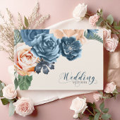 Rose Blue/Peach Wedding ID584 Gästebuch