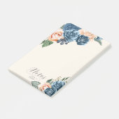 Rose Blue/Peach Wedding ID584 Post-it Klebezettel (angewinkelt)