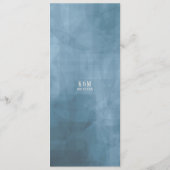 Rose Blue/Peach Wedding Menu ID584 Menükarte (Rückseite)