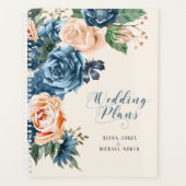 Rose Blue/Peach Wedding Plans ID584 Planer (Vorderseite)