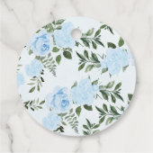 Rose Blue Safari Baby Dusche Danke Tag Geschenkanhänger (Rückseite)