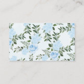 Rose Blue Safari Babydusche Windelwindeln Beilage Visitenkarte (Rückseite)