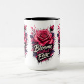 Rose "Blühe Ohne Angst" Zweifarbiges Kaffeetasse (Zentrum)