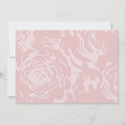 Rose blüht Einladung (Rückseite)