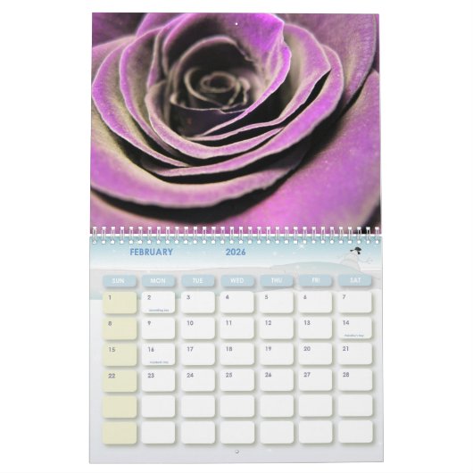 Rose Blume 2024 Kalender (Feb 2026)