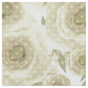 Rose Blume abstrakter Blumendruck Beigetöne Stoff
