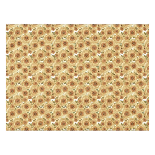 Rose Blume abstrakter Blumendruck Beigetöne Tischdecke (Vorderseite (Horizontal))