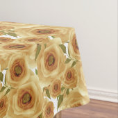 Rose Blume abstrakter Blumendruck Beigetöne Tischdecke (Beispiel)