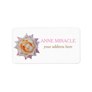 Rose Blume Adressaufkleber