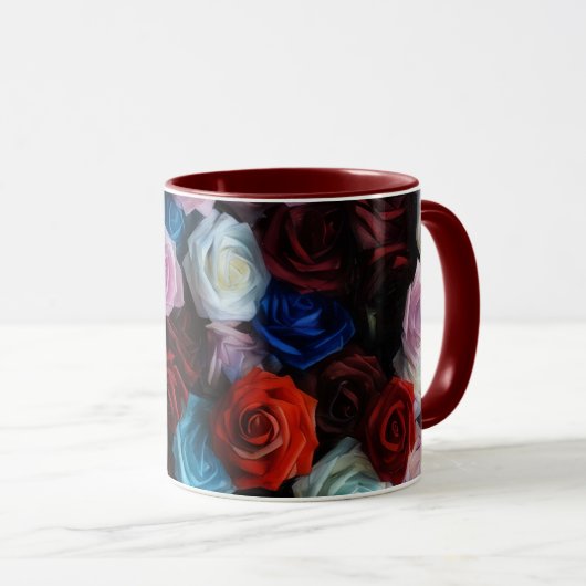 Rose Blume Art Tasse Cup (VorderseiteRechts)