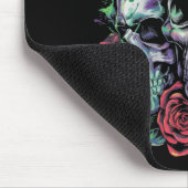 Rose Blume Ästhetische Punk Gothic V-Nacken Mousepad (Ecke)