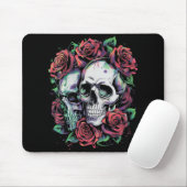 Rose Blume Ästhetische Punk Gothic V-Nacken Mousepad (Mit Mouse)