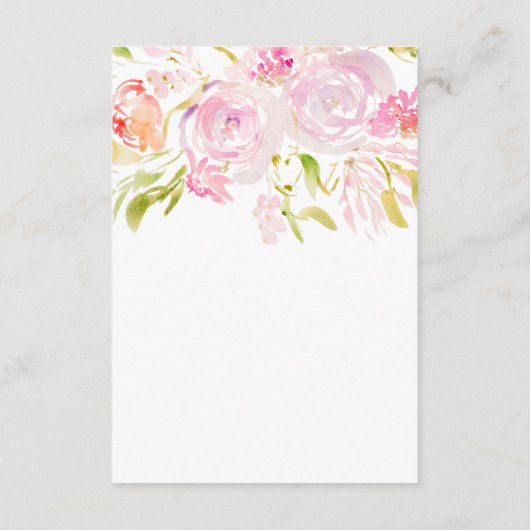 Rose Blume Begleitkarte (Rückseite)