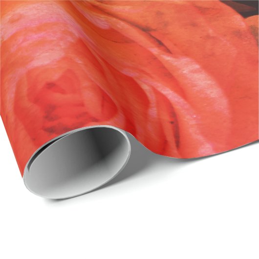 Rose Blume Benutzerdefiniert Text glücklich Mutter Geschenkpapier (Rolleneckpunkt)