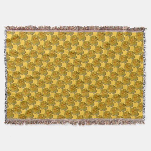 Rose Blume Blanket Gelb Rosenwirbel Blanket Gesche Decke (Vorderseite)