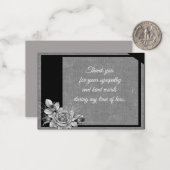 Rose Blume Blätter Danke Karte (Vorderseite/Rückseite Beispiel)