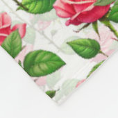 Rose Blume Blumenblättermuster Fleecedecke (Ecke)