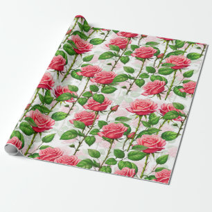 Rose Blume Blumenblättermuster Geschenkpapier
