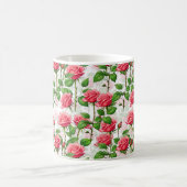 Rose Blume Blumenblättermuster Kaffeetasse (Mittel)