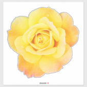 Rose Blume Blumenorange Gelbe Osterfrühling Aufkleber (Blatt)