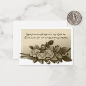 Rose Blume Bouquet Branch Sympathie Karte (Vorderseite/Rückseite Beispiel)