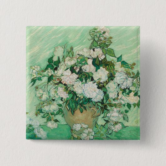 Rose - Blume Bouquet Button (Vorderseite)