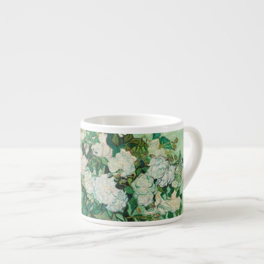 Rose - Blume Bouquet Espressotasse (Vorderseite Rechts)