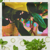 Rose Blume Bouquet Geschirrtuch (Gefaltet)