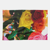 Rose Blume Bouquet Geschirrtuch (Horizontal)