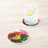 Rose Blume Bouquet Getränkeuntersetzer (Seite)