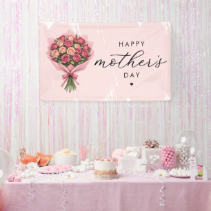 Rose Blume Bouquet Happy Mother Day Elegante Banner
