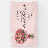 Rose Blume Bouquet Happy Mother Day Elegante Banner (Vertikal)