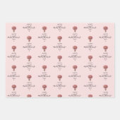 Rose Blume Bouquet Happy Mother Day Elegante Geschenkpapier Set (Vorderseite 2)