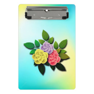 Rose Blume Bouquet Illustration-22422 Mini Klemmbrett