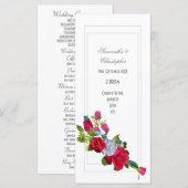 Rose Blume Bouquet Kirche Hochzeitsprogramm Programm (Vorne/Hinten)